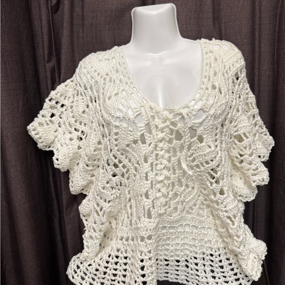 Elegant White Crochet top